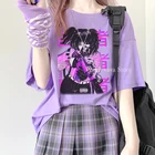Милая мультяшная Японская уличная одежда Mech Y2K для девочек, милые повседневные топы в стиле Харадзюку, винтажная женская футболка в стиле ольччан и панк, JK Goth