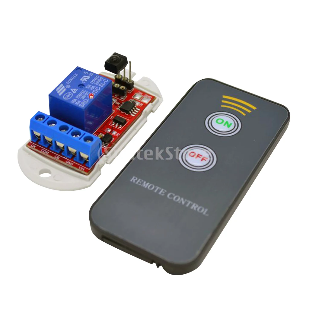24 В 1 канал инфракрасный переключатель релейный модуль доска с 2-х кнопочный пульт