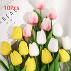 Искусственный цветок тюльпана 34 см, 10 шт., искусственный цветок для свадьбы, домашний декоративный цветок, имитация растения, тюльпан, декор для спальни