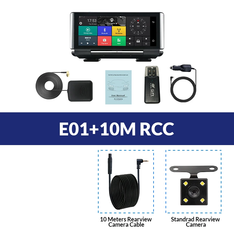 E-ACE E01 Автомобильный видеорегистратор gps 4G навигационный трекер " Android 5,1 Автомобильная камера wifi 1080P ADAS видео рекордер для автомобильных навигаторов туризма