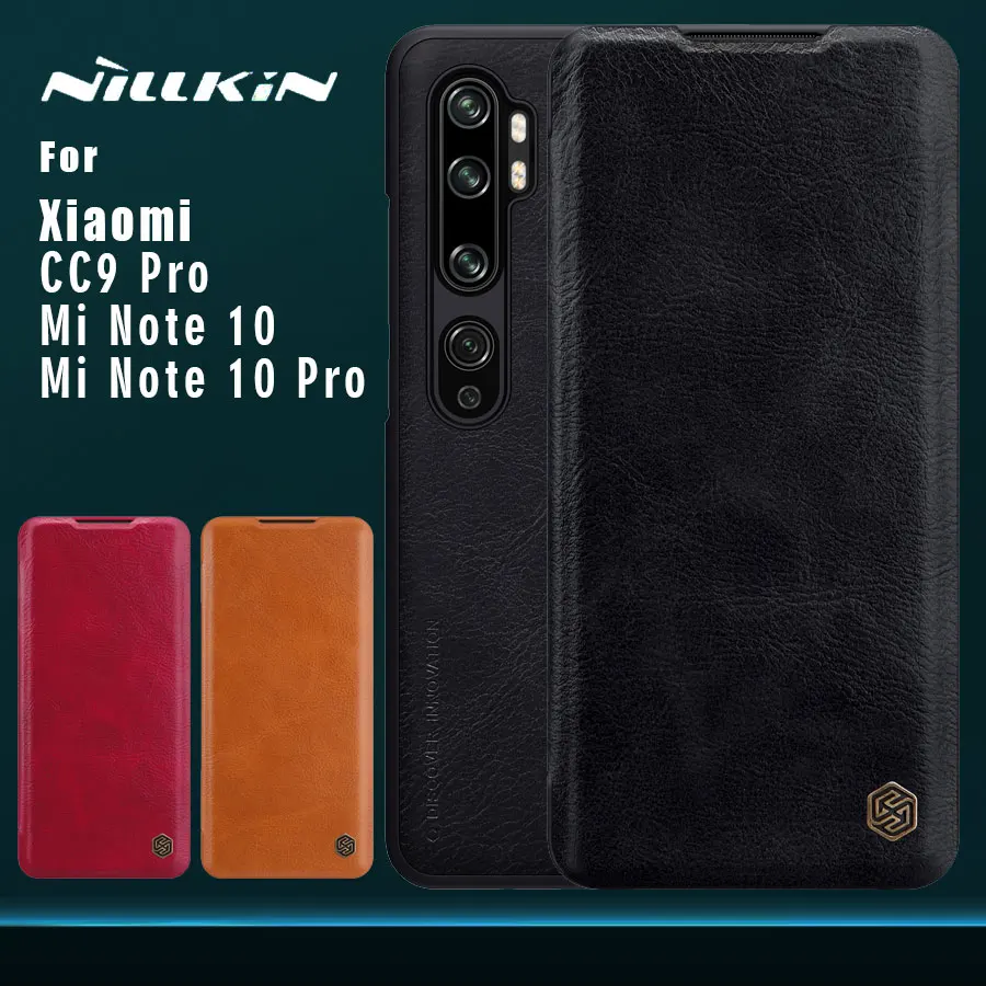 Для Xiaomi mi CC9 Pro Note 10 Чехол NILLKIN Qin Флип кожаный чехол с отделением для карт задняя