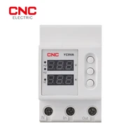 din rail dual display adjustable over voltage current and under voltage protective device protector relay 5060hz 230 220v