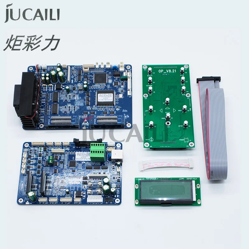 jucaili large printer xp600 upgrade board kit for dx5dx7 convert to xp600 double head conversion kit for uveco solvent printer free global shipping