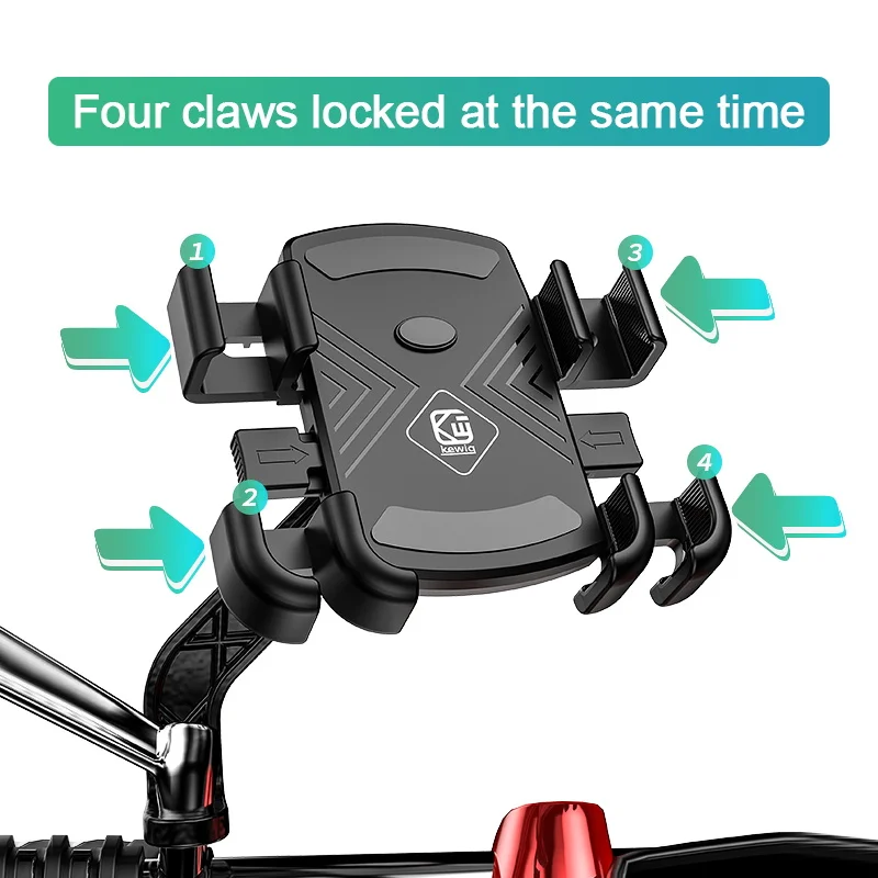 

Motorcycle Bicycle Bike Phone Holder Stand with USB Charger Handlebar Rearview Mirror Mount Bracket for iPhone 12 11 XR Samsung