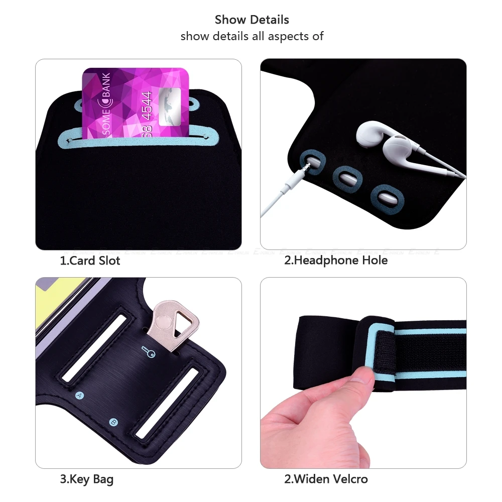Waterproof Sport Running Gym Arm Band Case For Samsung Galaxy S23 S22 S21 S20 FE Note 20 10 5G Lite Plus Ultra A50 A70 A12 A52s