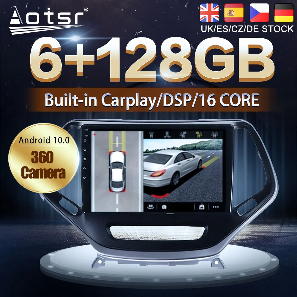 

Android 10 128G For Jeep Cherokee 5 KL 2014 - 2018 Car GPS Navigation Auto Radio Stereo Video Multimedia Player HeadUnit No 2din