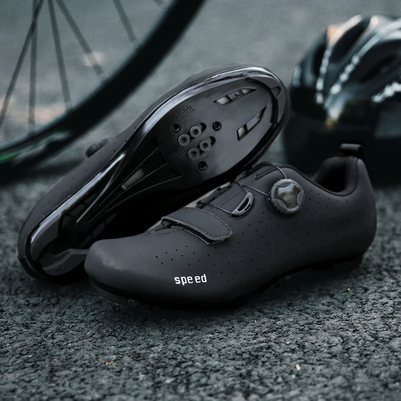 

cycling shoes mtb spd cleat Self-locking mountain bike sneakers Men's Road cycling footwear Bicycle Shoes Breathable flat