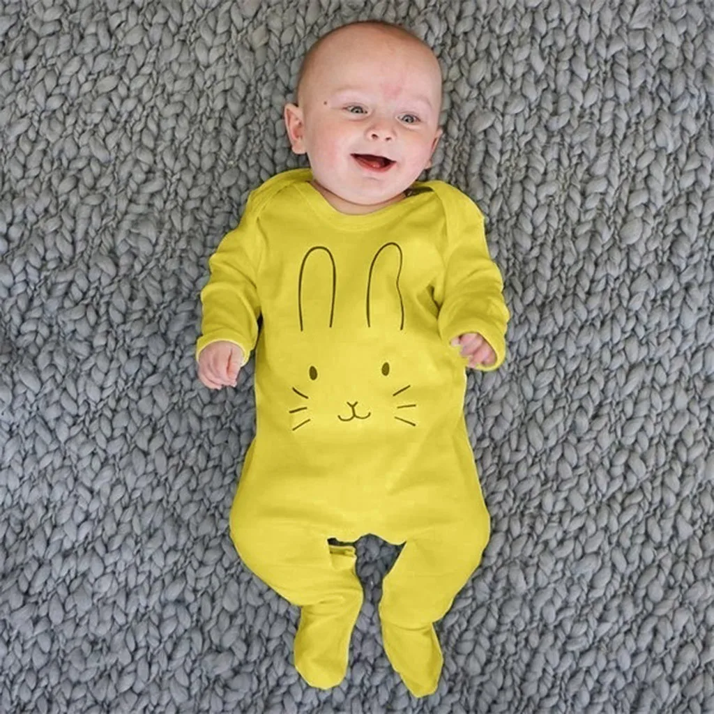 2020 Fashion Baby Clothes Cartoon Pullover Rompers New Born Full Sleeve Covered Button Boy Romper Dropshipping | Детская одежда и