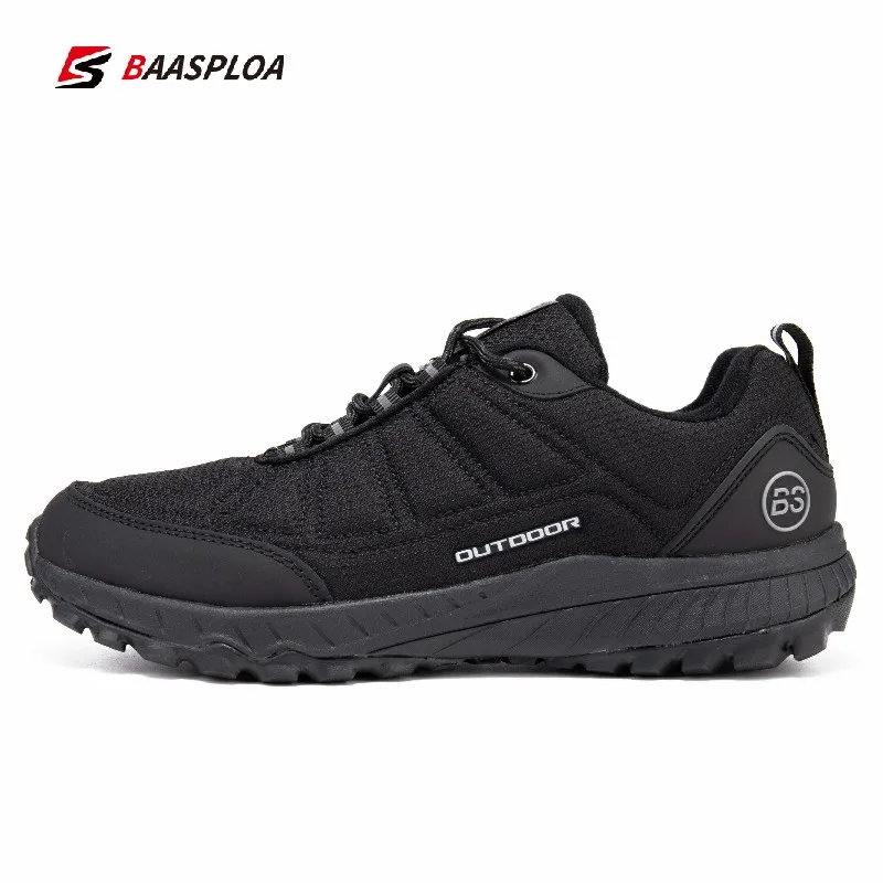 

Baasploa 2021 Men's Hiking Shoes Non-slip Wear-resistant Outdoor Travel Shoes Fashion Waterproof Leather Sneakers Climbing Shoes