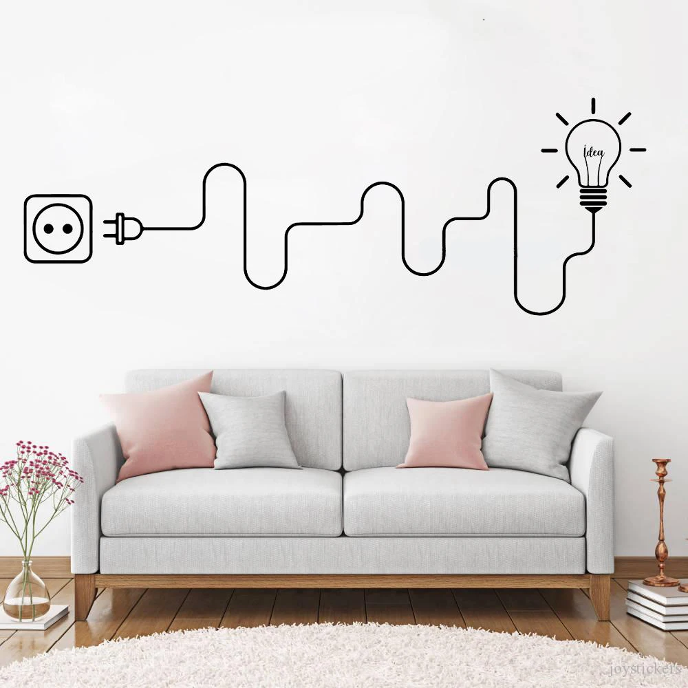 Наклейка на стену с лампочками Idea Виниловая наклейка для студентов спальни Декор