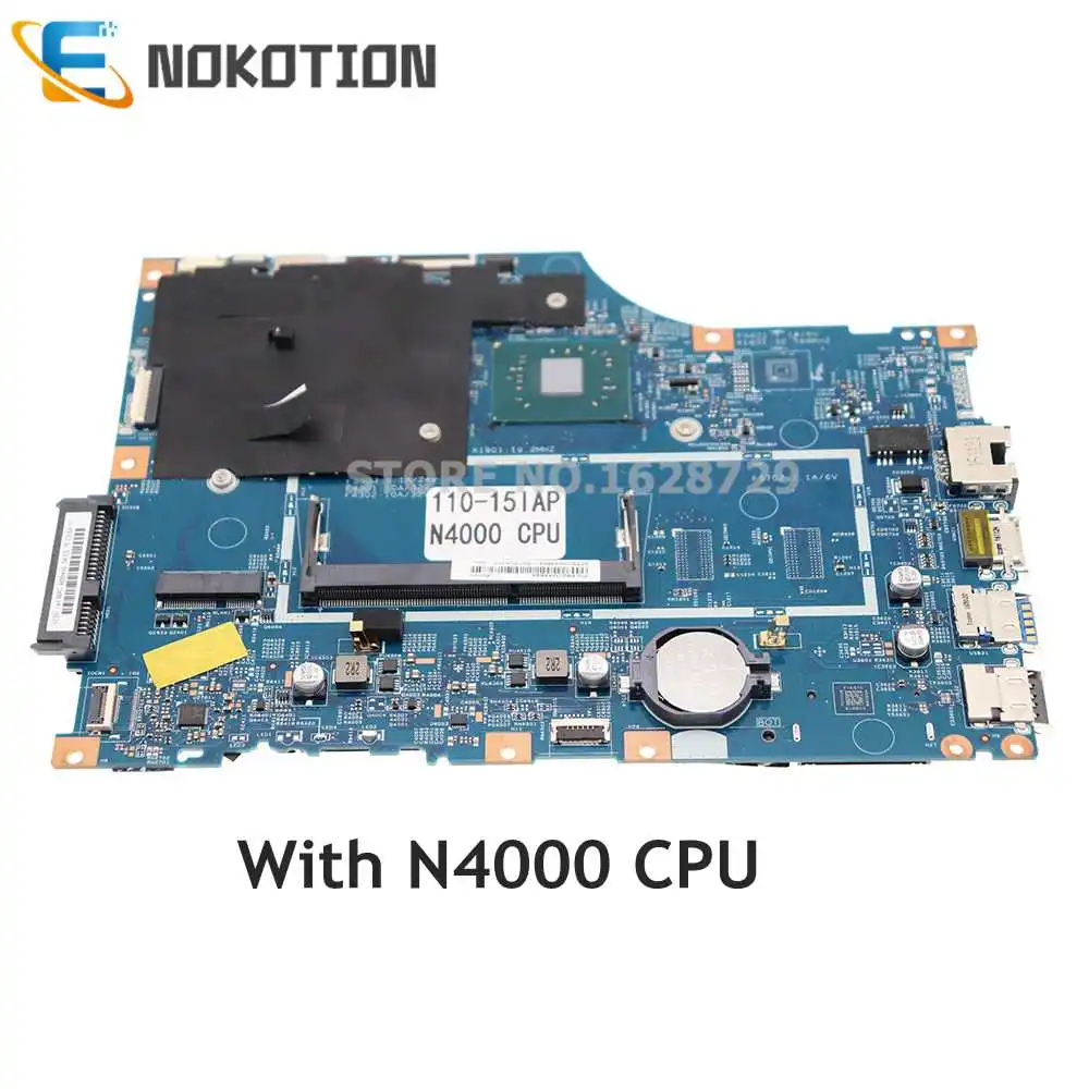 

NOKOTION For Lenovo IdeaPad 110-15IAP V110-15IAP Laptop Motherboard 5B20M44694 LV114A_MB 15270-1 448.08A03.0011 SR3S1 N4000 CPU