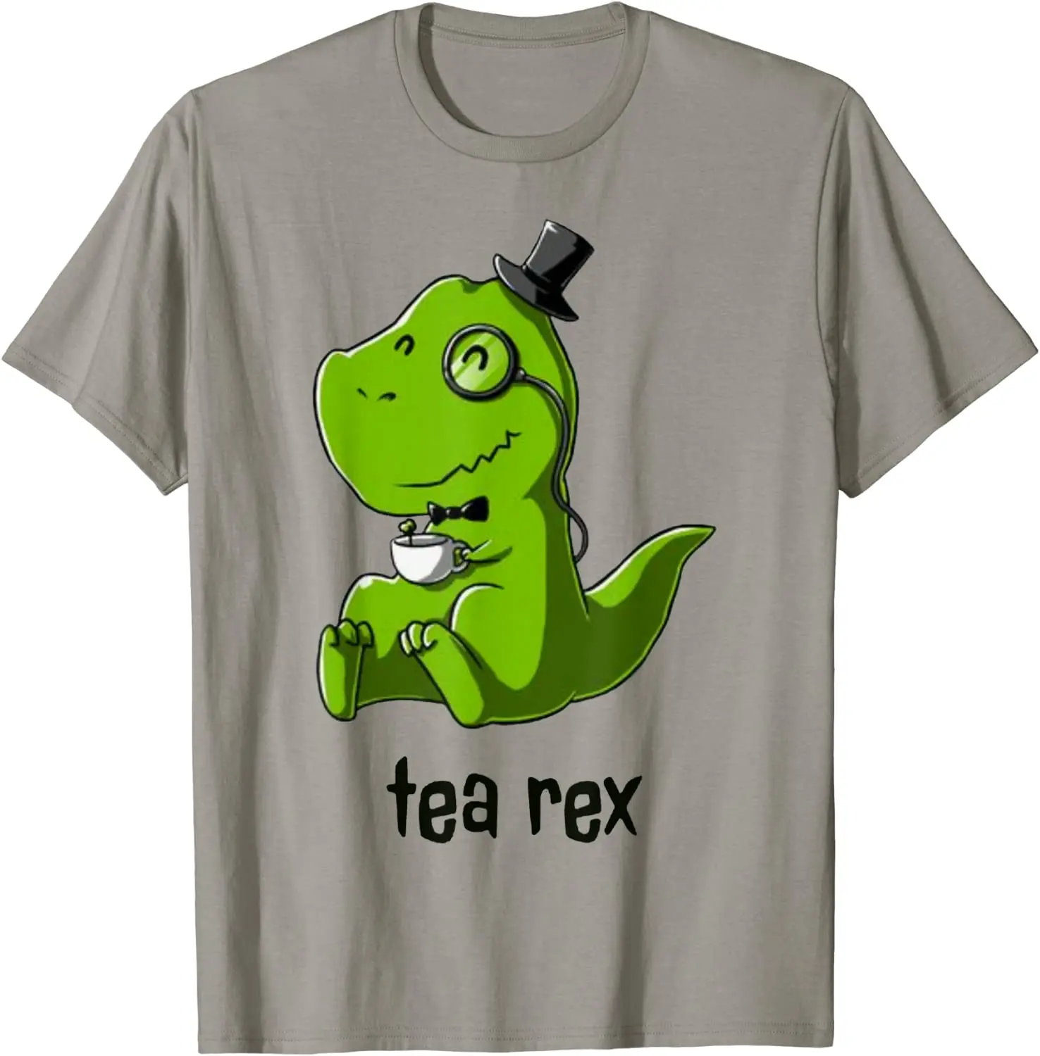 

Tea Rex T-Rex Dino Coffee Hot Drink Cool Cute Funny T-Shirt Tops & Tees High Quality Custom Cotton Men Tshirts Custom