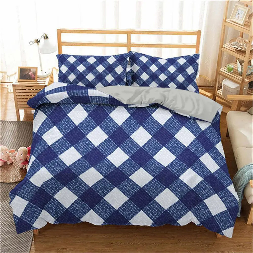 

New 2021 Lattice bedding set comforter bedding set duvet cover Pillow Quilt cover Single/Double/Queen Size