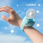 Портативные часы с USB-вентилятором, ручной мини-вентилятор, заряжаемый милый наручный вентилятор с воздушным охлаждением, подарок для детей, для занятий спортом на открытом воздухе