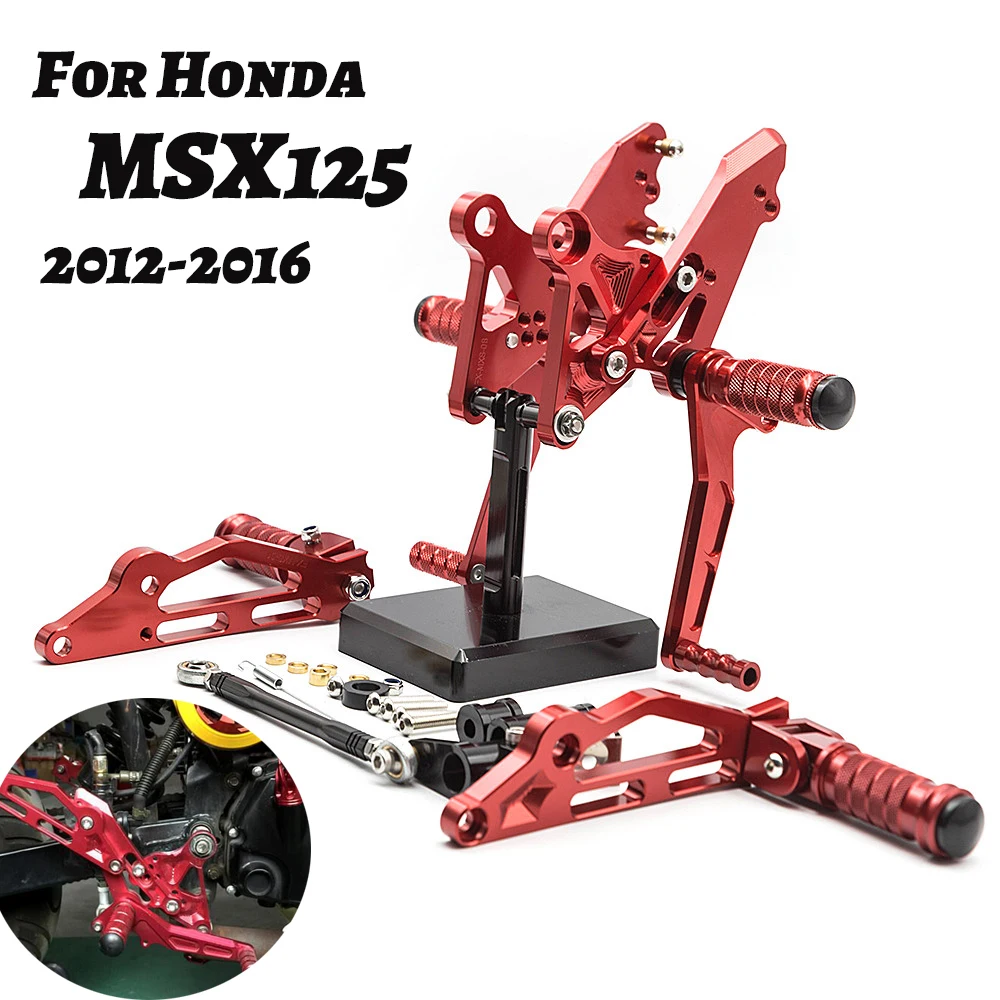

ЧПУ регулируемый задний Набор для Honda MSX125 MSX 125 Grom 2012-2016 быстрое переключение передач ног подножка задний комплект Мотоциклетные аксессуары