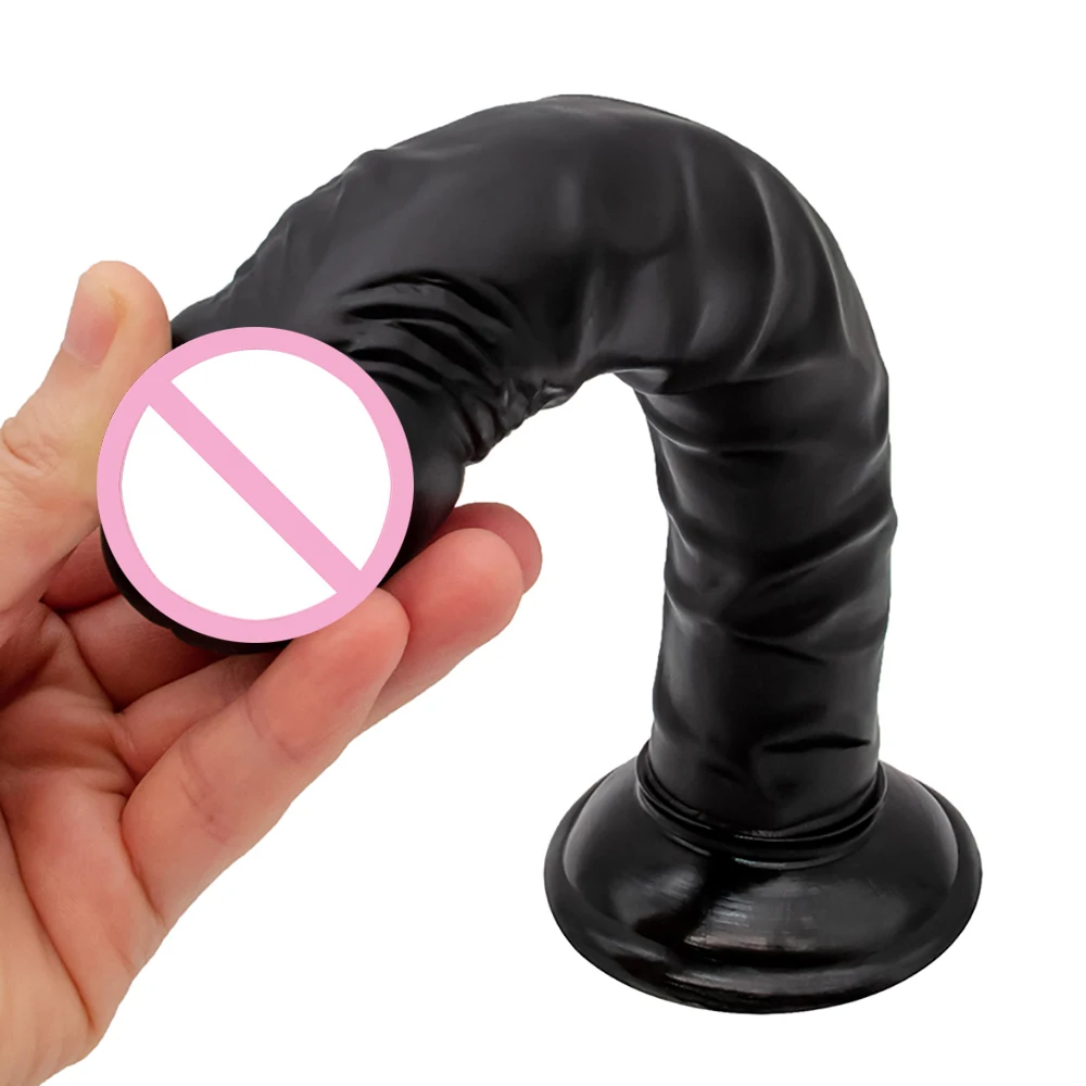 Реалистичный искусственный мягкий пенис 9 84 дюйма с присоской гибкий Фаллос