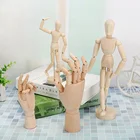 Деревянная художественная модель украшения деревянная кукла шарнирные руки для дома гостиной офиса настольные украшения фигурка манекен детская игрушка