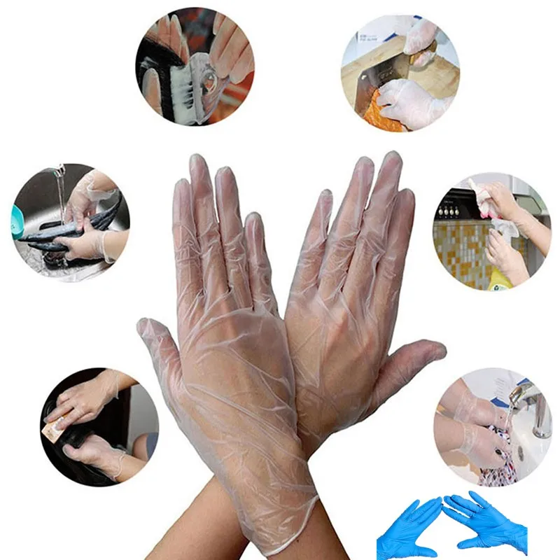 

100Pcs Disposable Gloves Latex Cleaning Food Gloves Universal Household Garden Cleaning Gloves Home Cleaning Rubber Drop Ship