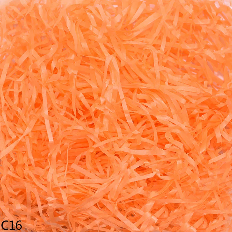 C16 50/100 г бумажная рафия измельченный DIY Подарочная коробка наполнение Crinkle бумага конфетти Свадебная подарочная коробка Заполненные украшения 8 - Цвет: C16
