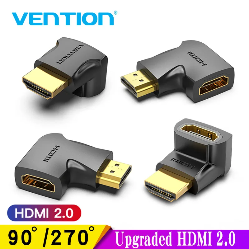 Адаптер Vention HDMI 90 270 градусов правый угол штекер Женский кабель конвертер для HDTV PS4