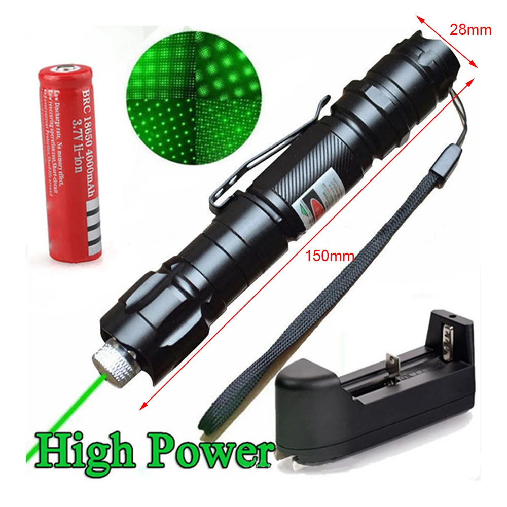 

Green Laser Flashlight DC3.7V Pointer Pen High Power Glare Outdoor Flashlight Professional Travel Indicator Hunting Laser Device