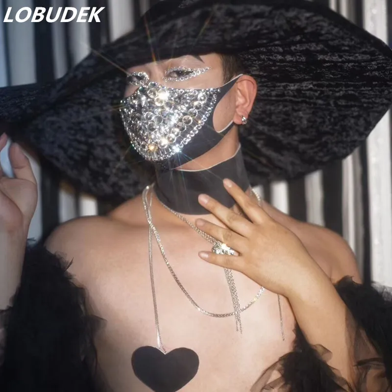 Разноцветные Смешные Стразы с рисунком кристаллы маска для Хэллоуина вечеринки