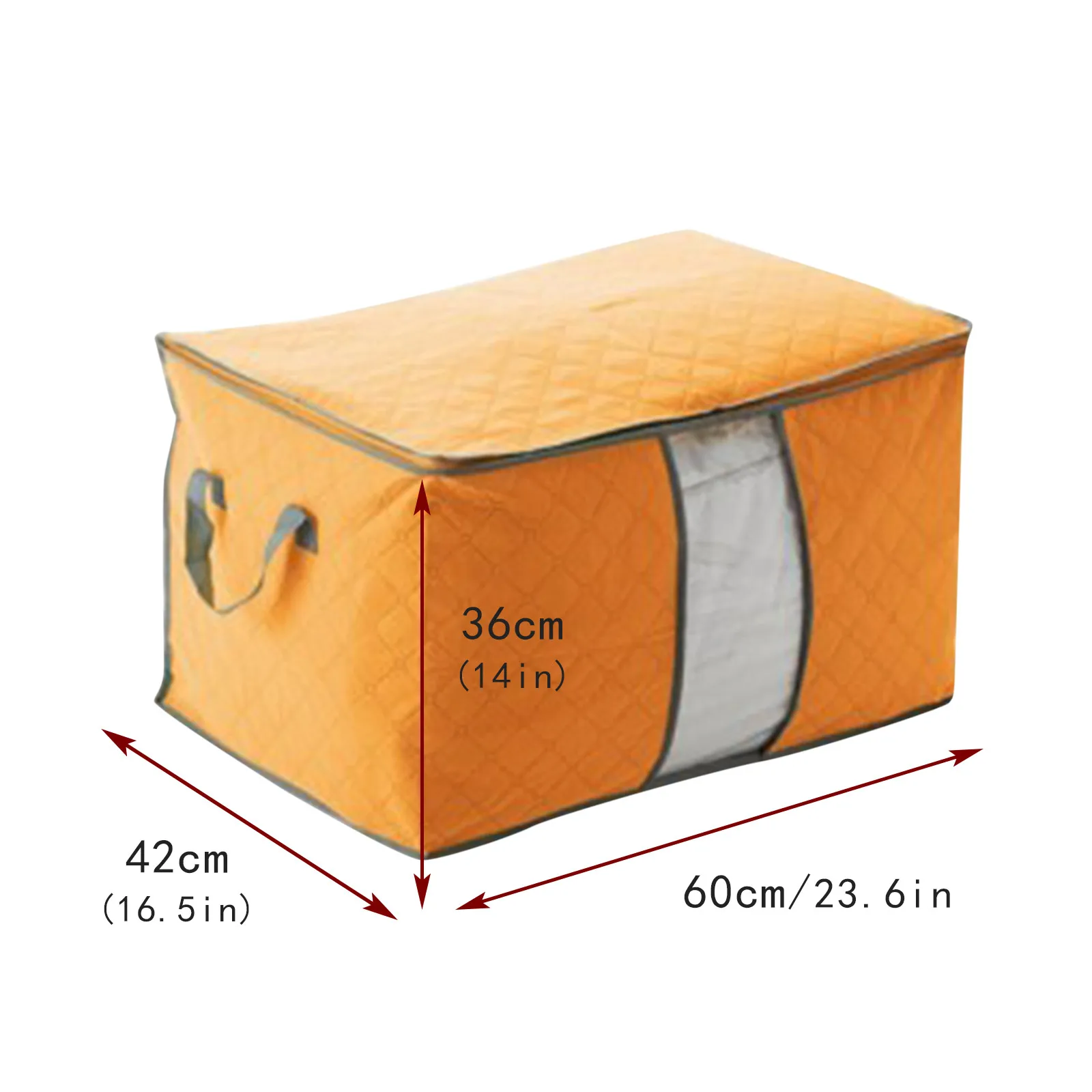 Foldable Closet Storage Bags Organizer Container With Strengthened Handles And Clear Window Quilt Cloth Bins | Дом и сад