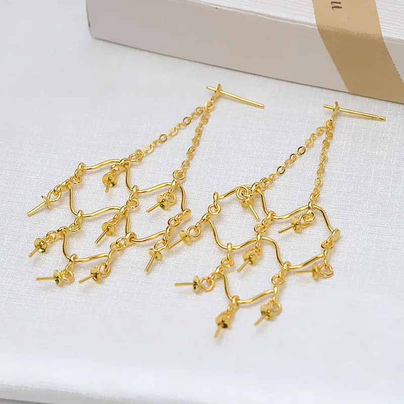 

S925 miçangas para bijuterias kit completo fabricação de jóias kit perle pour fabrication bijoux kit long tassel