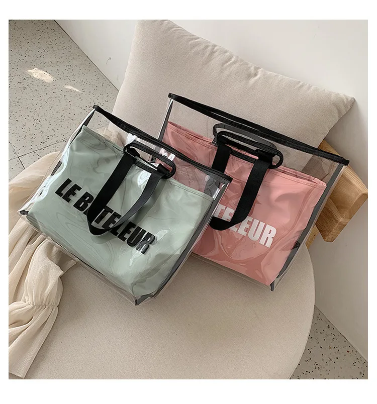 Летняя Прозрачная женская сумка 2019 новая Корейская стильная Большая