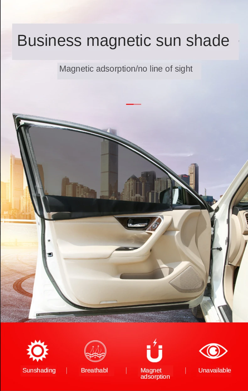 

Car Mesh Sunshade Magnetic Sunshade for Car Sunscreen Mesh Sunshade Car Side Window Magnetic Curtain