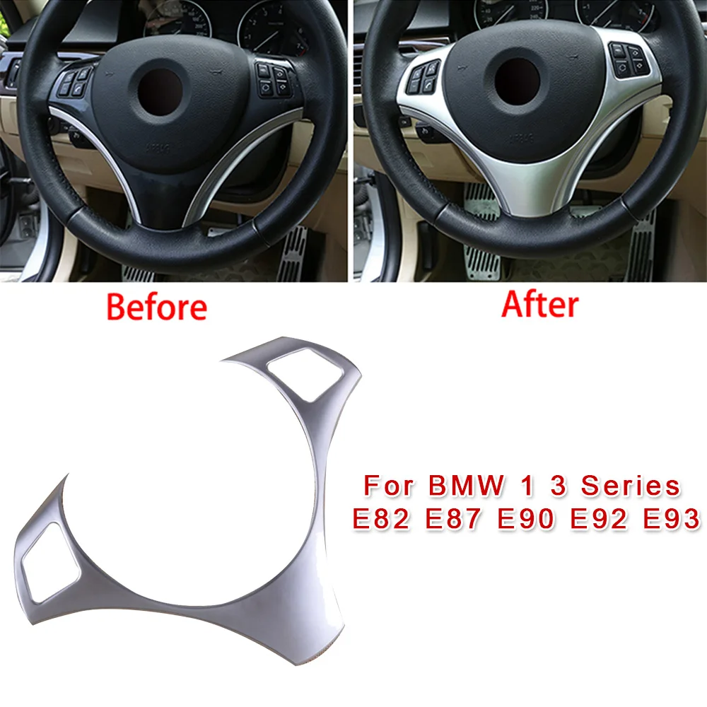 Чехол рулевого колеса автомобиля отделка украшения Серебро для BMW 1 3 серии E82 E87 E90