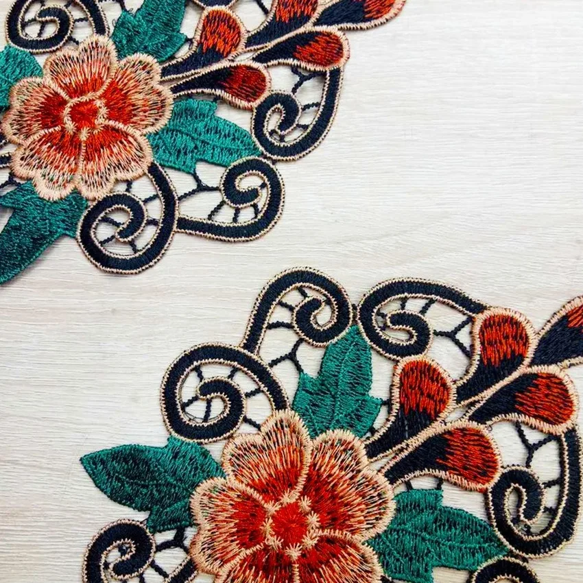 Новое поступление цветок пиона Венецианский кружевной воротник вышитая нашивка