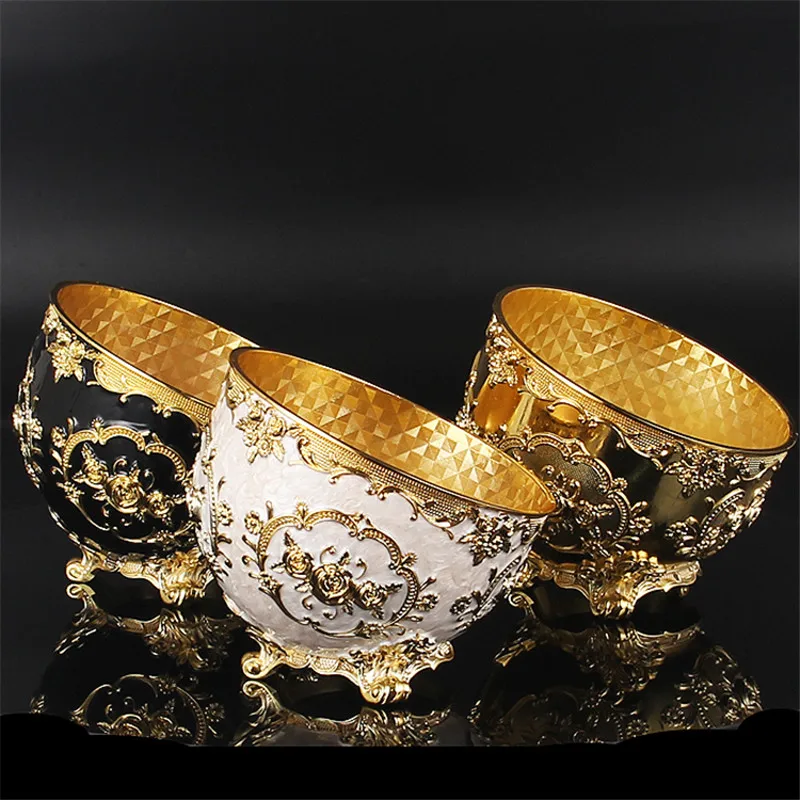 Carved Trash Bowl Parlour Desktop Can Restaurant Dustbin Bucket Bedroom KTV Bar Storage Mini Luxury | Дом и сад