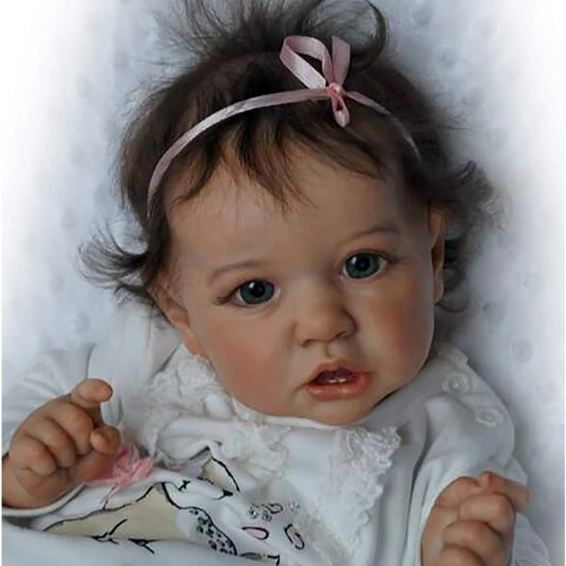 

23 inches 58 cm Nurturing Dolls Lifelike Reborn Baby Full Silicone Toy