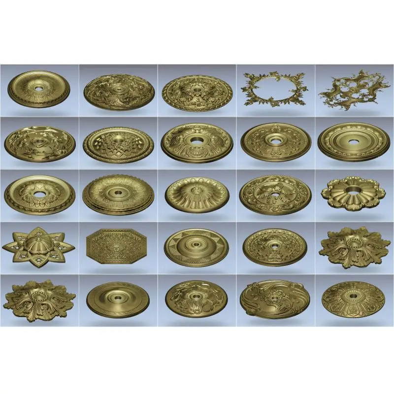 108 шт./компл. декоративная круглая Цветочная 3d модель STL рельеф для ЧПУ формат stl