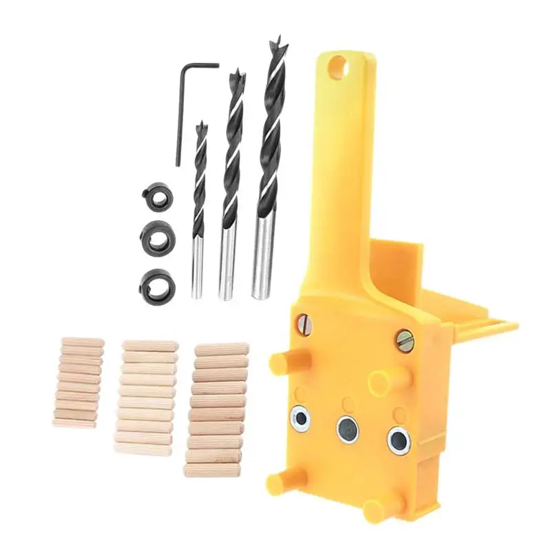 

1 Set Straight Hole Puncher Durable Drilling Guide Puncher Locator for Carpenter Woodworking