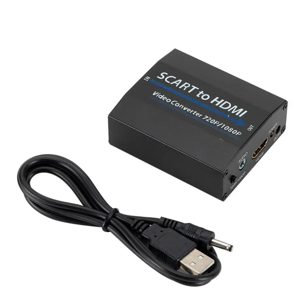 Конвертер SCART в HDMI видео аудио адаптер Коробка PAL NTSC конвертер цифровой сигнал 1080P