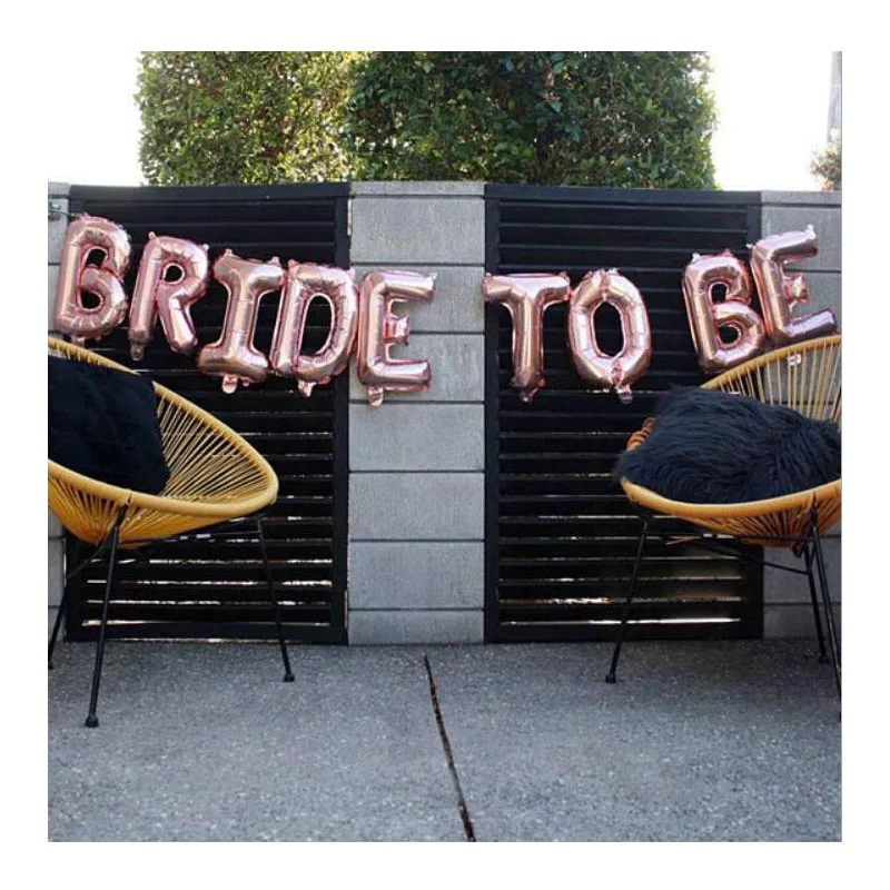 Свадебный душ для невесты 16 дюймов золотые серебряные буквы &quotНевеста быть&quot фольгированные шары