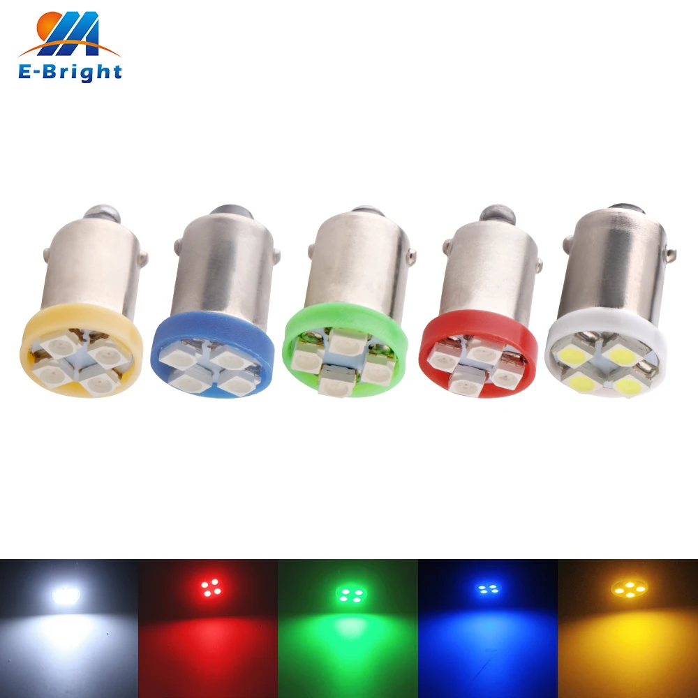 10 шт. AC/DC 12V 24V BA9S 1210 4 SMD светодиодный лампы автомобиля Светодиодный лампочки
