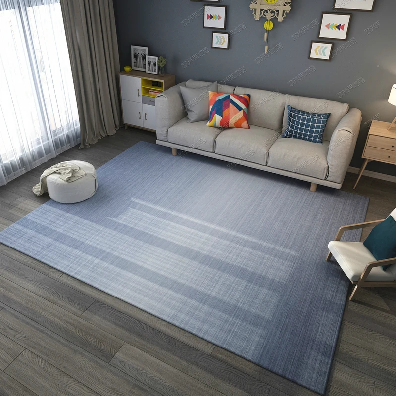 

Carpet Living Room Modern Simple Gradient Coffee Table Carpet Versatile Household Pure Gray Bedroom Carpet Full Shop
