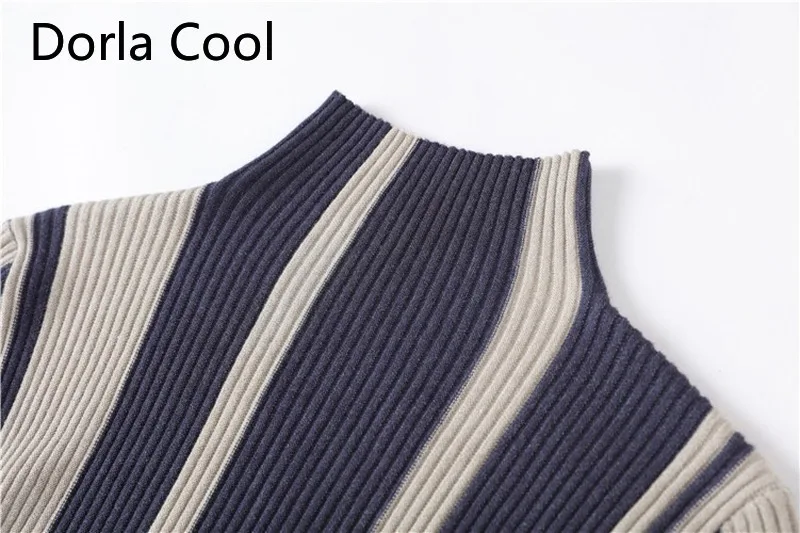 Уличные женские свитера в полоску трикотажные джемперы с автопортретом короткие