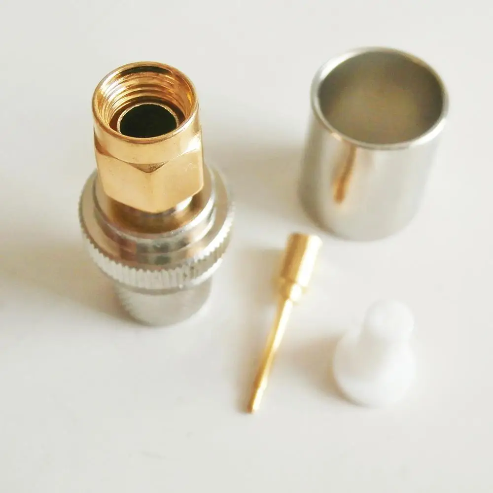 1X Pcs High-quality RF Coax Connector SMA Male Jack Crimp for LMR400 RG8 RG213 RG214 RG165 7D-FB Cable Plug Gold Plated | Обустройство