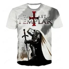 Мультяшная серия Templar Летняя мужская детская футболка большого размера с 3D принтом страшная модная трендовая футболка для уличвечерние необходимая футболка