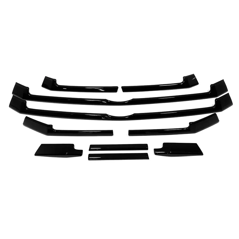 

For 2015 2016 2017 2018 Toyota Highlander Accessories ABS Car Front Center Grille Cover Air Intakes Molding Trim Strip Exterior