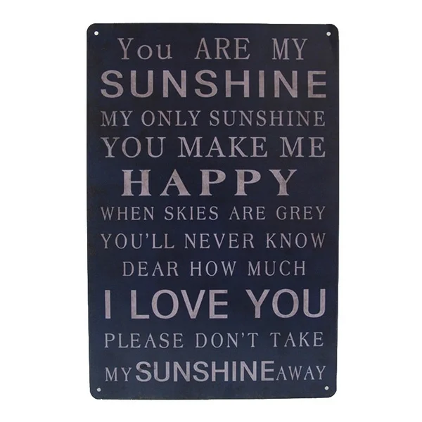 

Heaven Sends You are my sunshine curved tin sign PLAQUE~Shabby Chic ~ Home Gifts