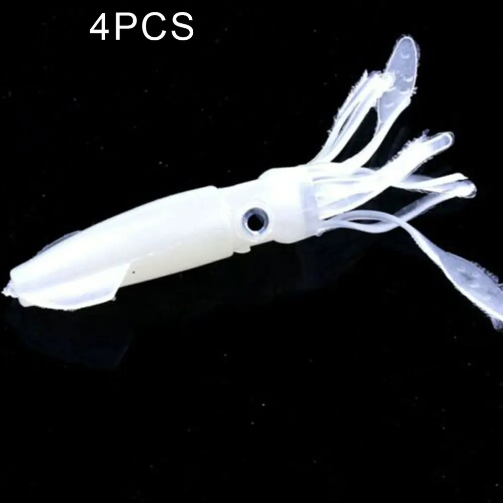 Мягкая рыболовная приманка в соленой воде светящаяся виде осьминога кальмара