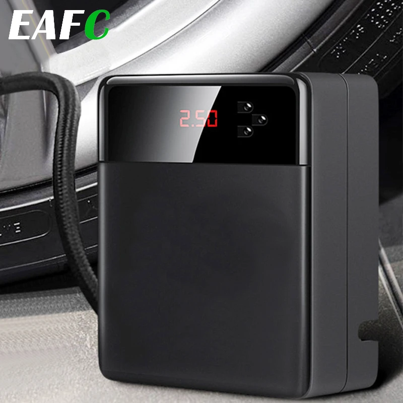 СВЕТОДИОДНЫЙ цифровой Дисплей автомобильный воздушный компрессор Портативный