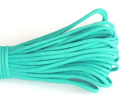 

30FT 50FT 550 Paracord Cord Parachute Lanyard w/ 7 Core Strand Rope 4mm Dia for Camping Hiking Outdoor Home Knit Solid Color