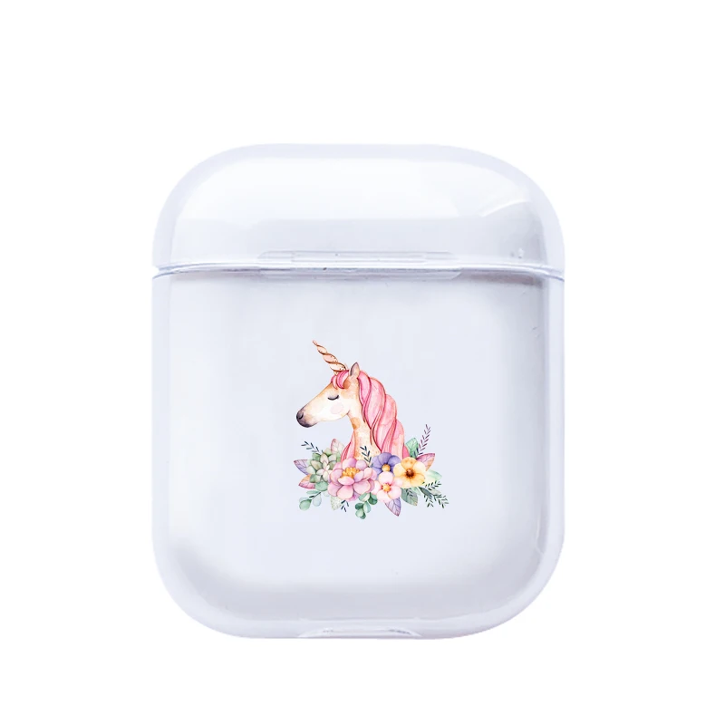 Мультяшный чехол с единорогом для Apple airpods, чехол, милый беспроводной Bluetooth чехол для наушников Airpods, защитный чехол для наушников - Цвет: I200337