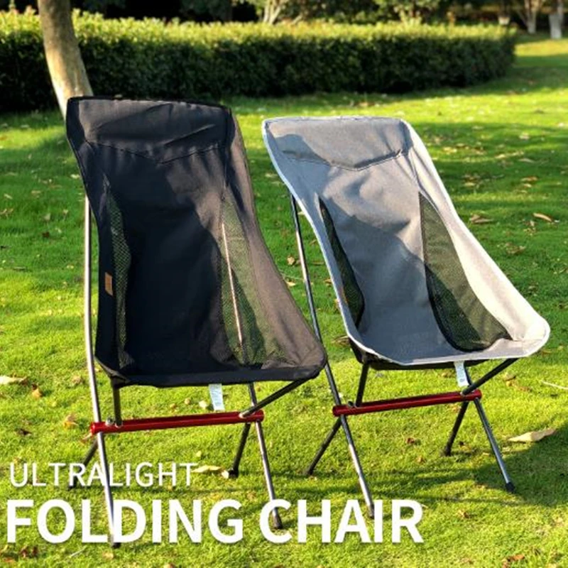 

Outdoor Portable Ultralight Camping Folding Moon Chair Foldable Backrest Stool For Fishing Picnic BBQ